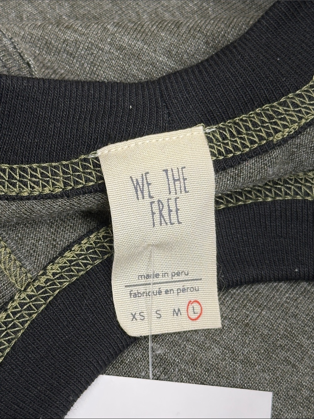 We the Free Gray tank sleeveless top handkerchief napkin style Large L - Picture 5 of 5